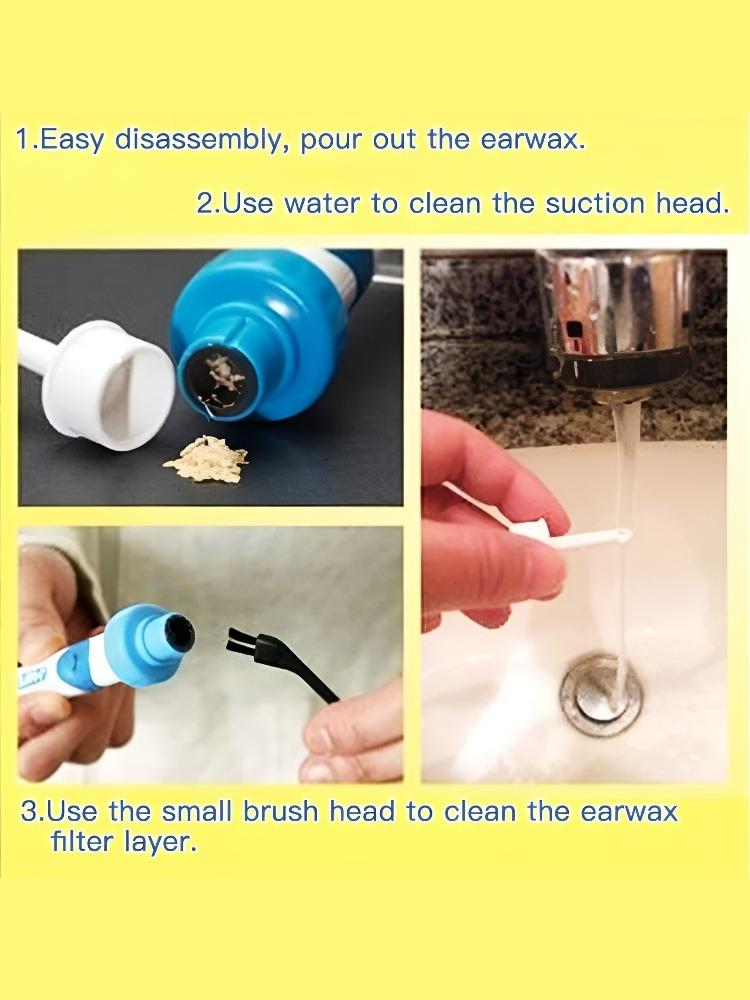 Portable Electric Ear Cleaner with LED Light Safe Ear Wax Removal Tool Kit Gentle Automatic Vacuum Ear Pick Cleanser - Image 2